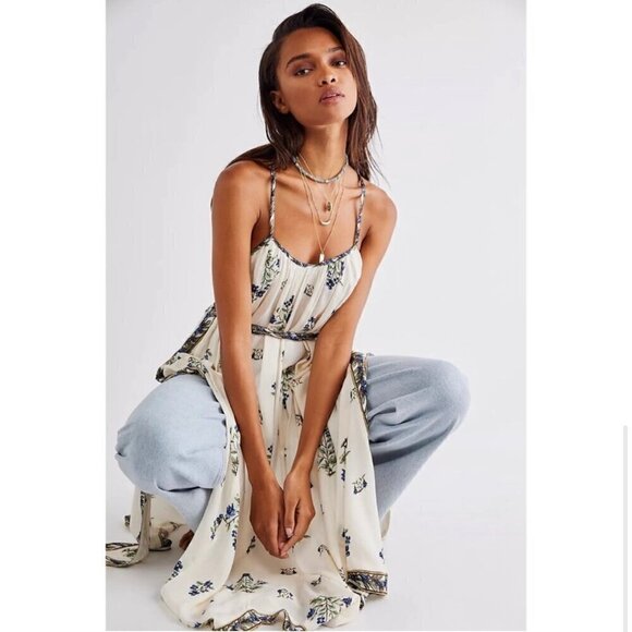 NWT Free People Nouveau belted handkerchief Maxi Dress - Picture 5 of 12